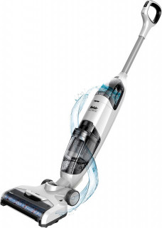 Aspirator cu spalare Fakir Starky WDA 700 (Mop+Aspirator), Acumulatori 22.2V Li-Ion, 25 min autonomie, Perie electrica/mop, Auto-curatare, Alb