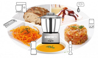 Robot multifunctional MAGIMIX Patissier Premium negru, motor profesional cu 30 ani garantie, fabricat in Franta, 1500W, 4 boluri (max 4.9 L)