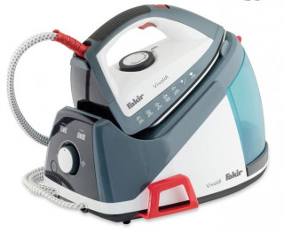 Statie de calcat Fakir Vivaldi, 2150 W, Rezervor 2 l, 6,5 bari, Abur variabil 125 g/min, Functie auto-curatare, Boiler inox, Oprire automata, Sistem antipicurare, Alb/Gri