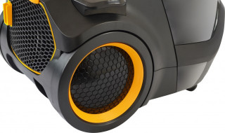 Aspirator cu sac Fakir AirWave TS2000, A+AA, Fabr. in Germania, Filtru HEPA, 500 W, 70dB, Tub telescopic, Sac 4.5 l, Galben/Negru