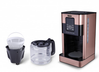 Cafetiera digitala Fakir Aroma Grande, 1000W, Ecran digital, 1.8L, Functie auto OFF, Timer, Sistem auto-curatare, Functie mentinere la cald, Suport detasabil filtru, Roz