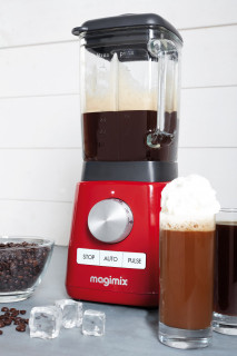 Power Blender MAGIMIX, 1300 W, 22,000 rpm, vas din sticlă 1,8 L, 3 ani garanție, roșu