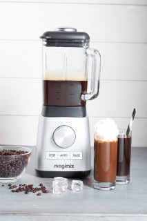 Power Blender MAGIMIX, 1300 W, 22,000 rpm, vas din sticlă 1,8 L, 3 ani garanție, crom mat