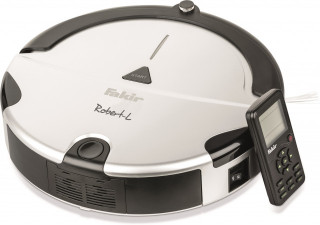 Robot de aspirare Fakir Robert L RS 701, 24W, Acumulatori Li-Ion 14.4V, 0.34 l, 2 trepte, 120 minute, Silver/Negru