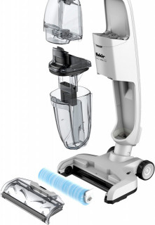Aspirator cu spalare Fakir Starky WDA 700 (Mop+Aspirator), Acumulatori 22.2V Li-Ion, 25 min autonomie, Perie electrica/mop, Auto-curatare, Alb, PRODUS RESIGILAT