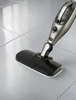 Mop cu abur Fakir Maxiclean, 1300W, rezervor 330ml, 10 accesorii incluse, incalzire in 30 sec, argintiu