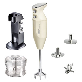 BAMIX DeLuxe 200W, Motor profesional, Rasnita, Stand DeLuxe, 3 lame, Crema