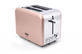 Prajitor de paine Fakir Calypso, 850W, 2 felii, Grad de rumenire ajustabil, 6 trepte, Inox, Functie dezghetare, Roz