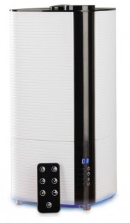 Umidificator ultrasunete Fakir Airwell, rezervor 4 l, 300 ml/h, Senzor de umiditate, Higrostat, Filtru ceramic, Afisaj LCD, Iluminare speciala, Telecomanda, Timer