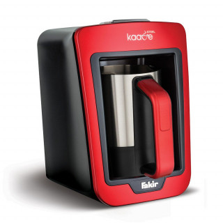 Aparat preparare cafea turceasca Fakir Kaave Steel, Cana otel inox, 735 W, Luminasense Technology, Rosu