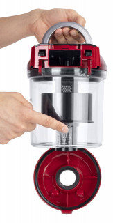 Aspirator fara sac Fakir trend BL 141, 2 l, Tub telescopic metalic, 700 W, Filtru EPA, Rosu/Antracit