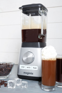 Power Blender MAGIMIX, 1300 W, 22,000 rpm, vas din sticlă 1,8 L, 3 ani garanție, crom mat