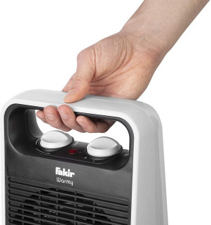Aeroterma Fakir Warmy, 2000 W, 2 trepte de putere, Termostat, Protectie la supraincalzire, Alb/Negru