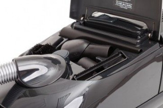 Aspirator cu sac Fakir S200, Sac 4.5 l, Tub telescopic, 800 W, 73dB, Filtru HEPA, Perie parchet, Fabr. in Germania, Alb/Antracit