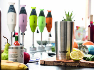 BAMIX ToGo mint - 180W, 4 lame, Bamix Thermo cup inox 500 ml