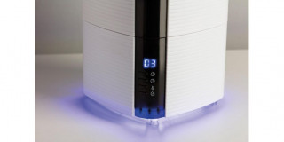 Umidificator ultrasunete Fakir Airwell, rezervor 4 l, 300 ml/h, Senzor de umiditate, Higrostat, Filtru ceramic, Afisaj LCD, Iluminare speciala, Telecomanda, Timer