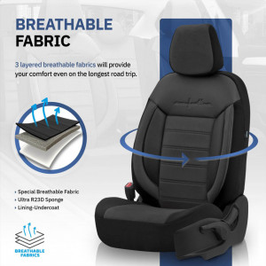 Set huse scaun auto PREMIUM, Universale, fractionate, OTOM COMFORTLINE 209