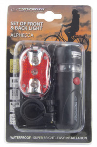 Kit Bicicleta Lampa Frontala LED + Lampa Stop LED, ALPHECCA EOT015