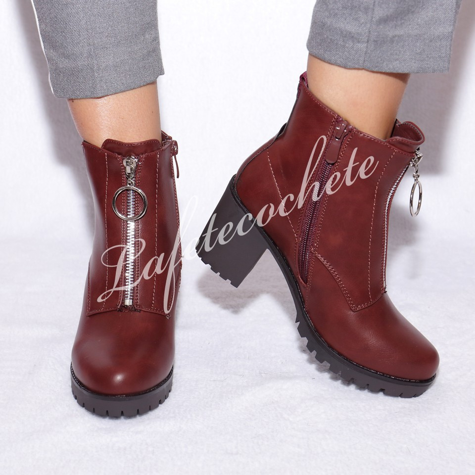 Botine nasty bordo