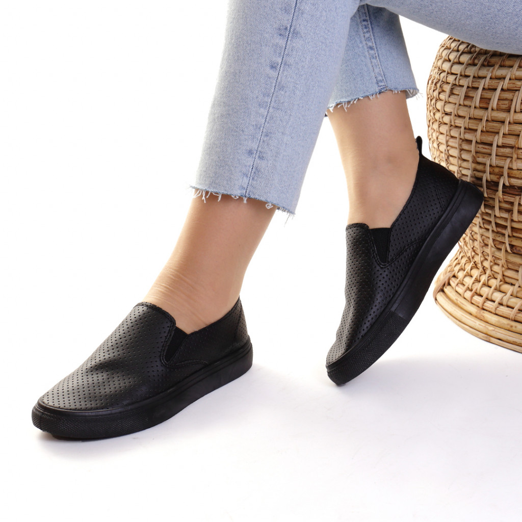 Espadrile piele ecologica negre antonia
