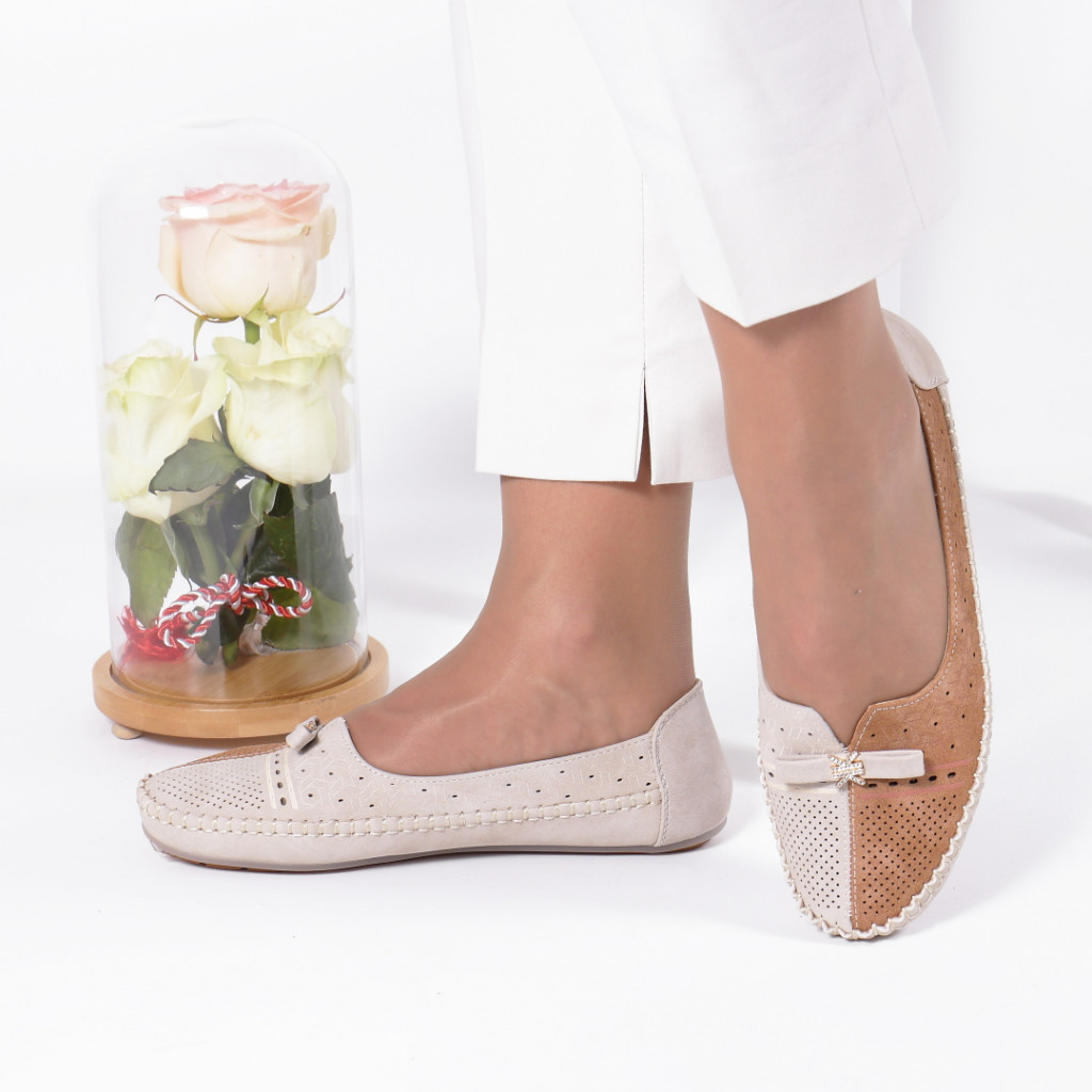 PANTOFI ARMINA BEIGE - 2 | YEO