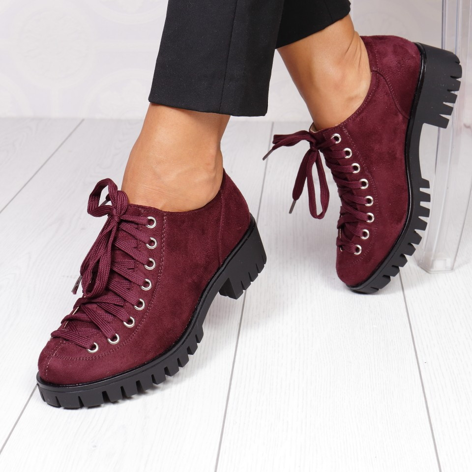 Pantofi nadira bordo