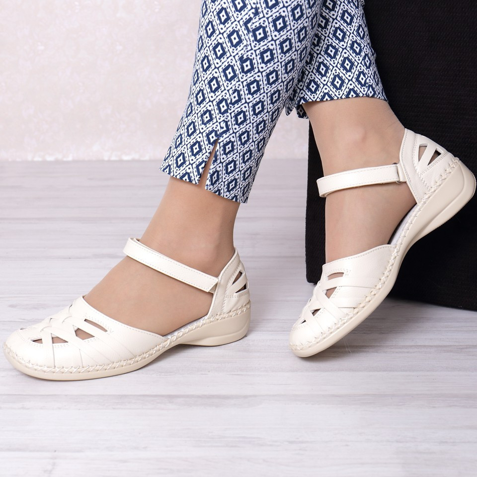 Sandale piele naturala nona beige