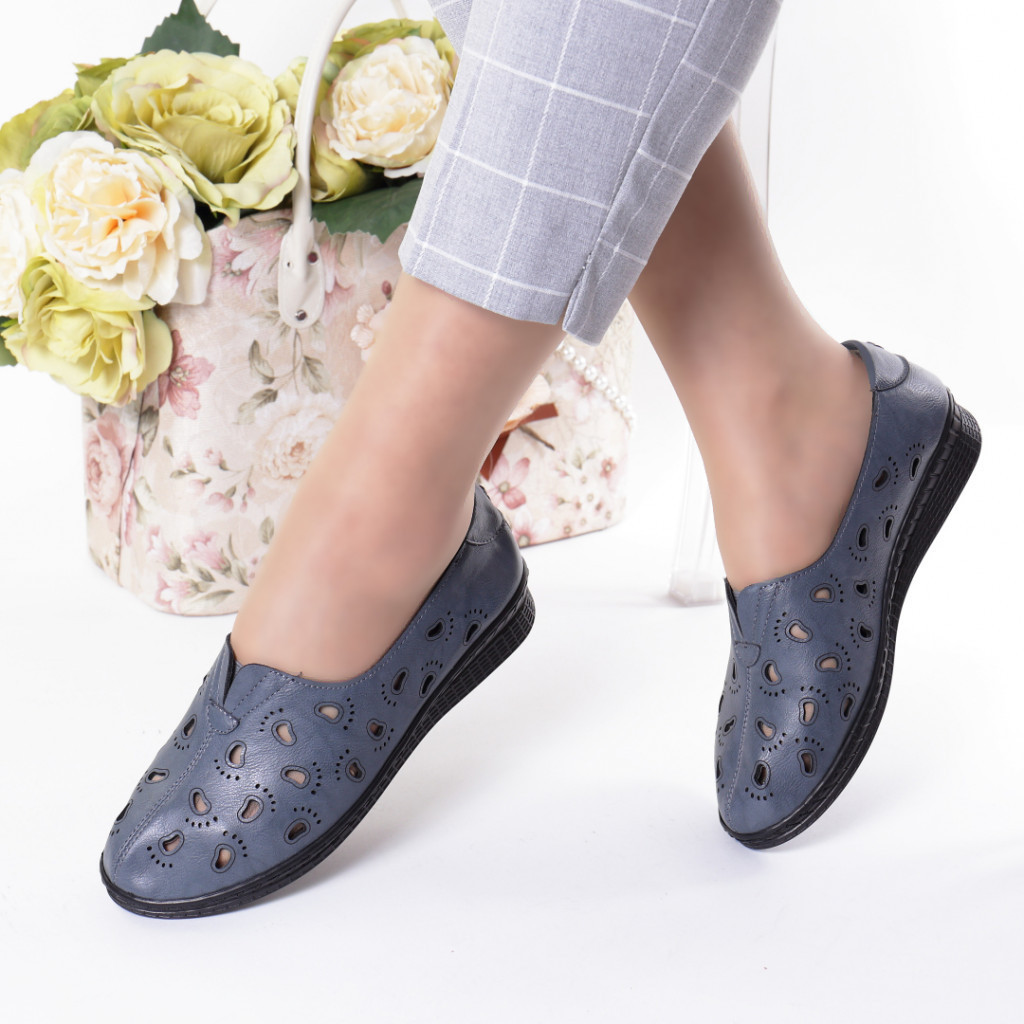Pantofi bleumarin piele ecologica zelma