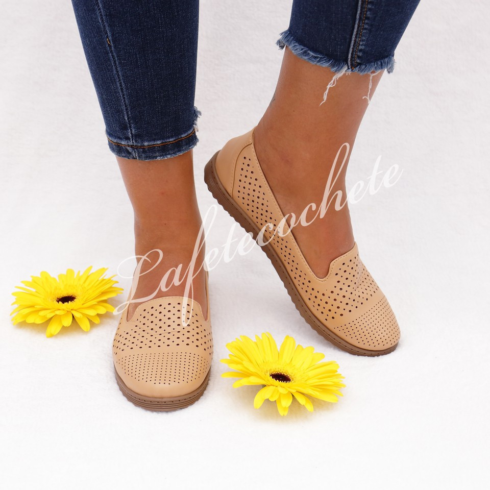 Pantofi mira camel
