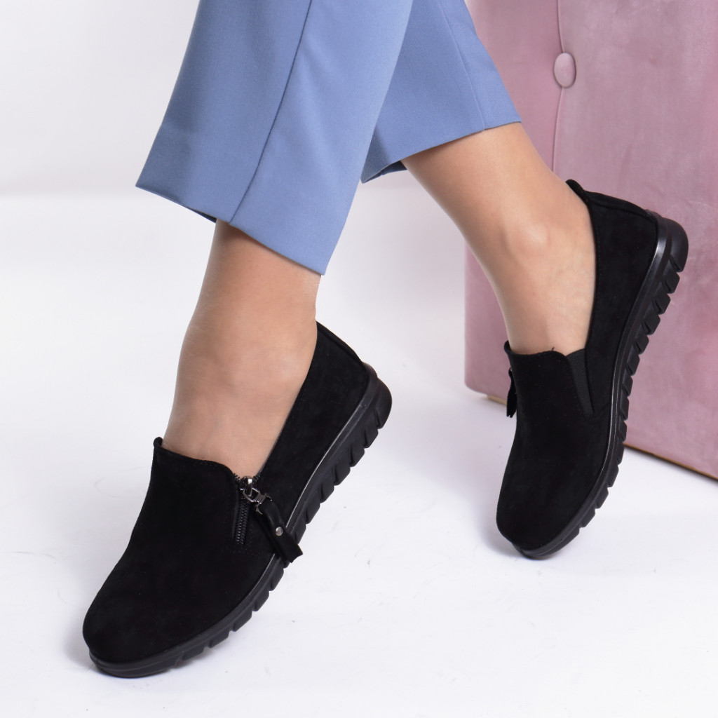 Pantofi piele ecologica intoarsa Irema