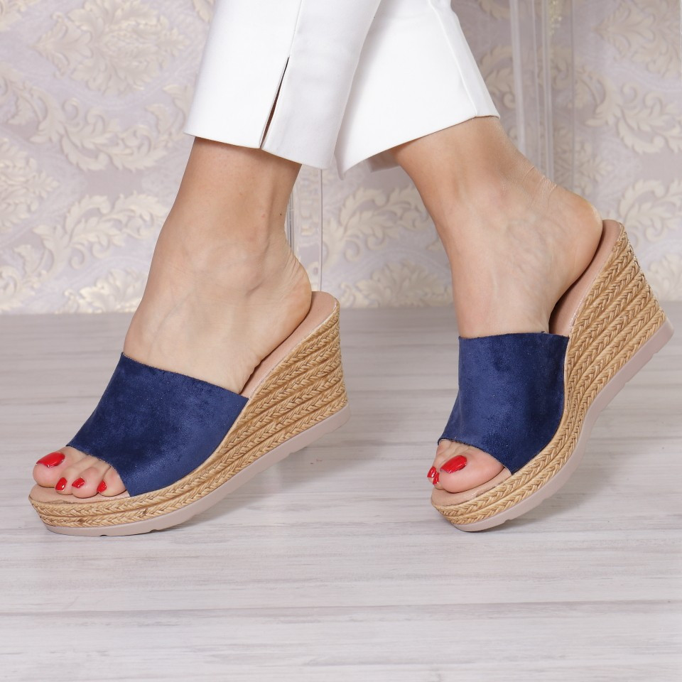 Papuci caron blue