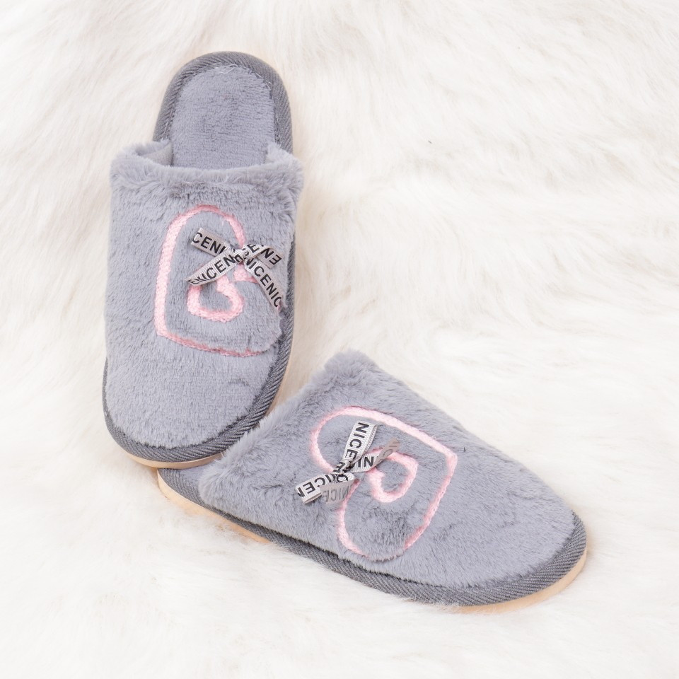 Papuci poly grey