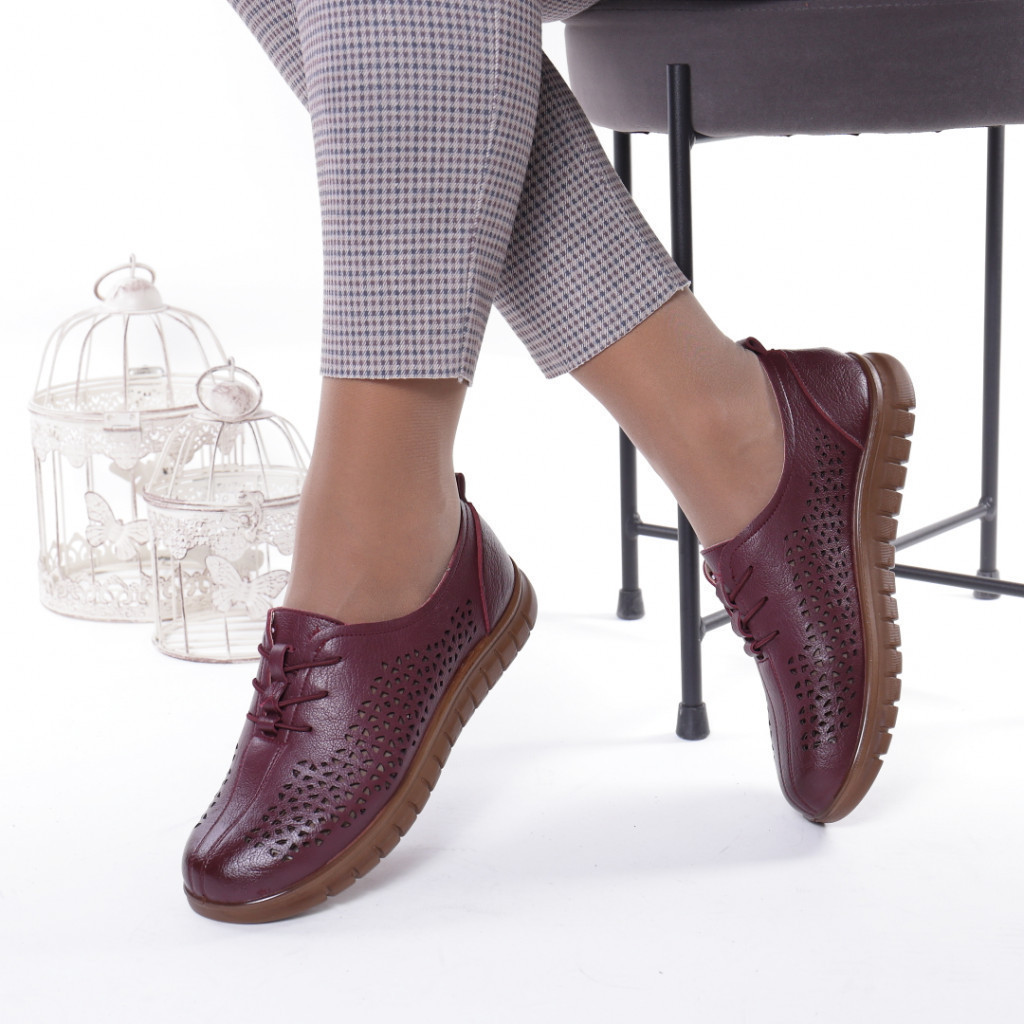 Pantofi omana bordo