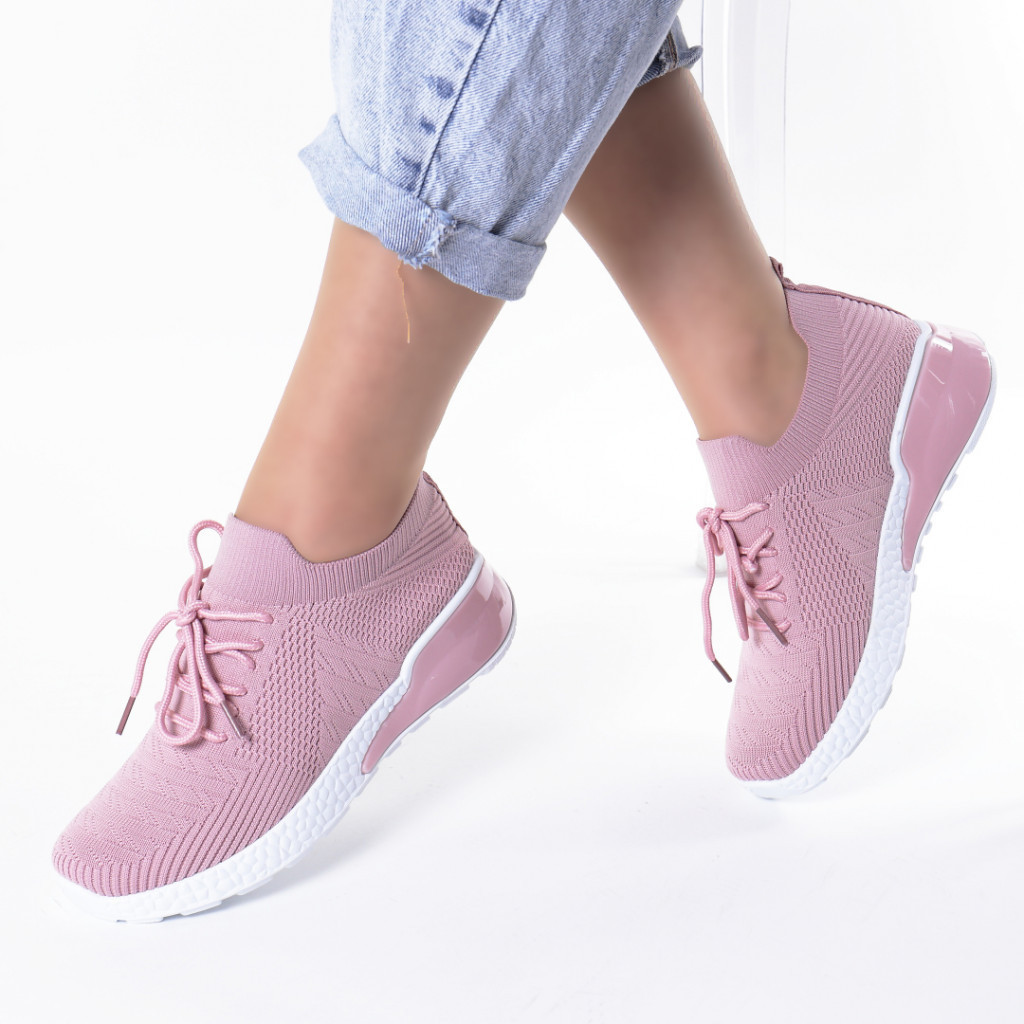Adidasi roz material textil hessa