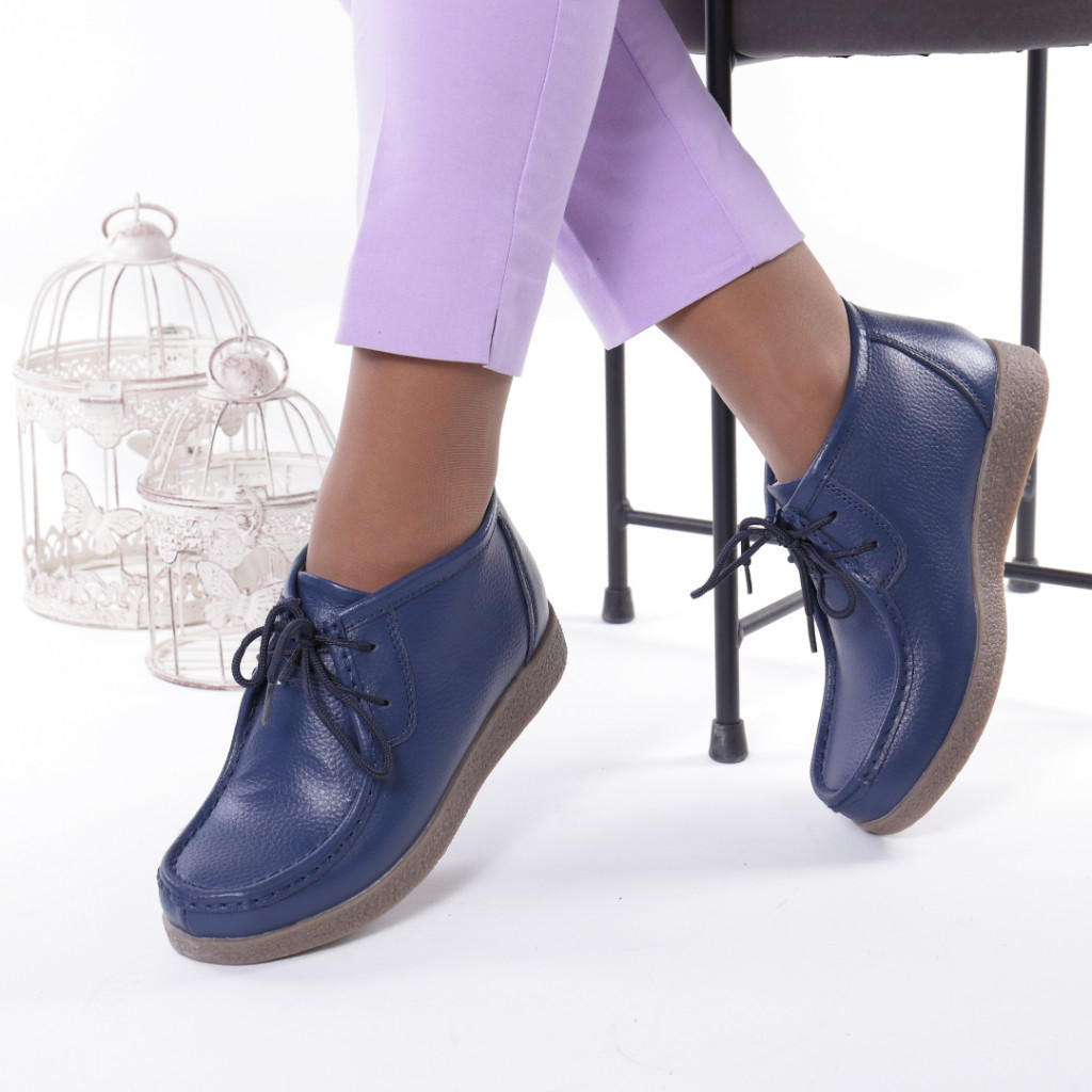 Ghete piele naturala martina blue