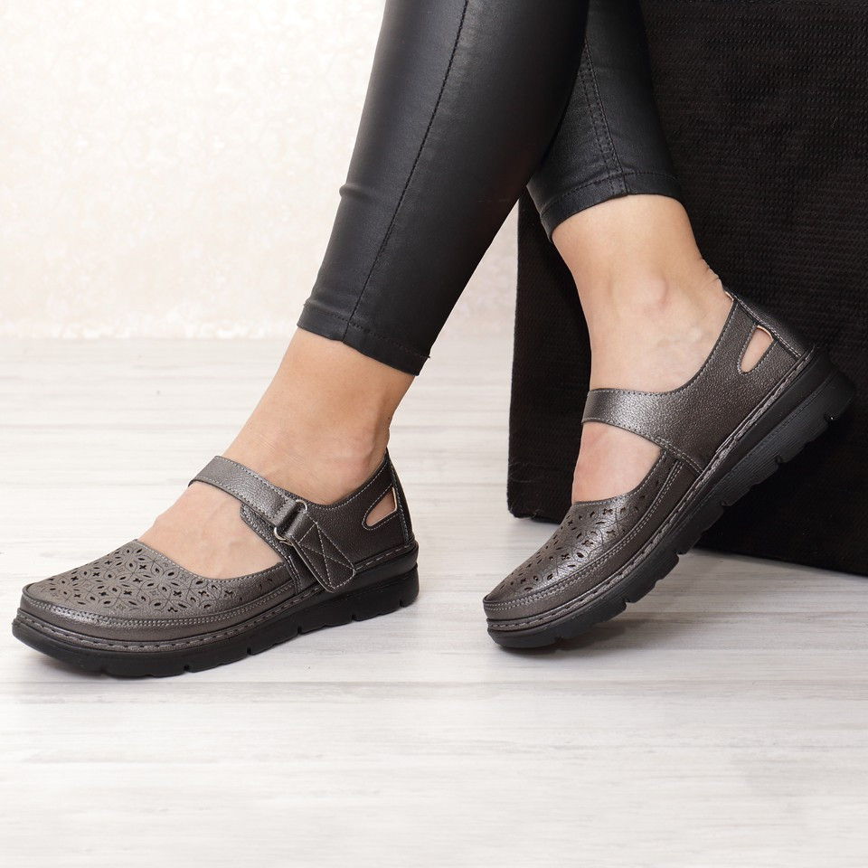 Pantofi casual smaranda grey/sidef