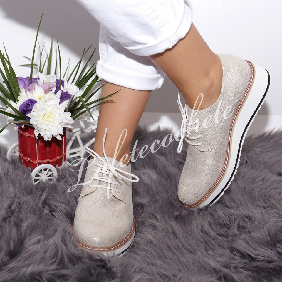 Pantofi casual tia gold