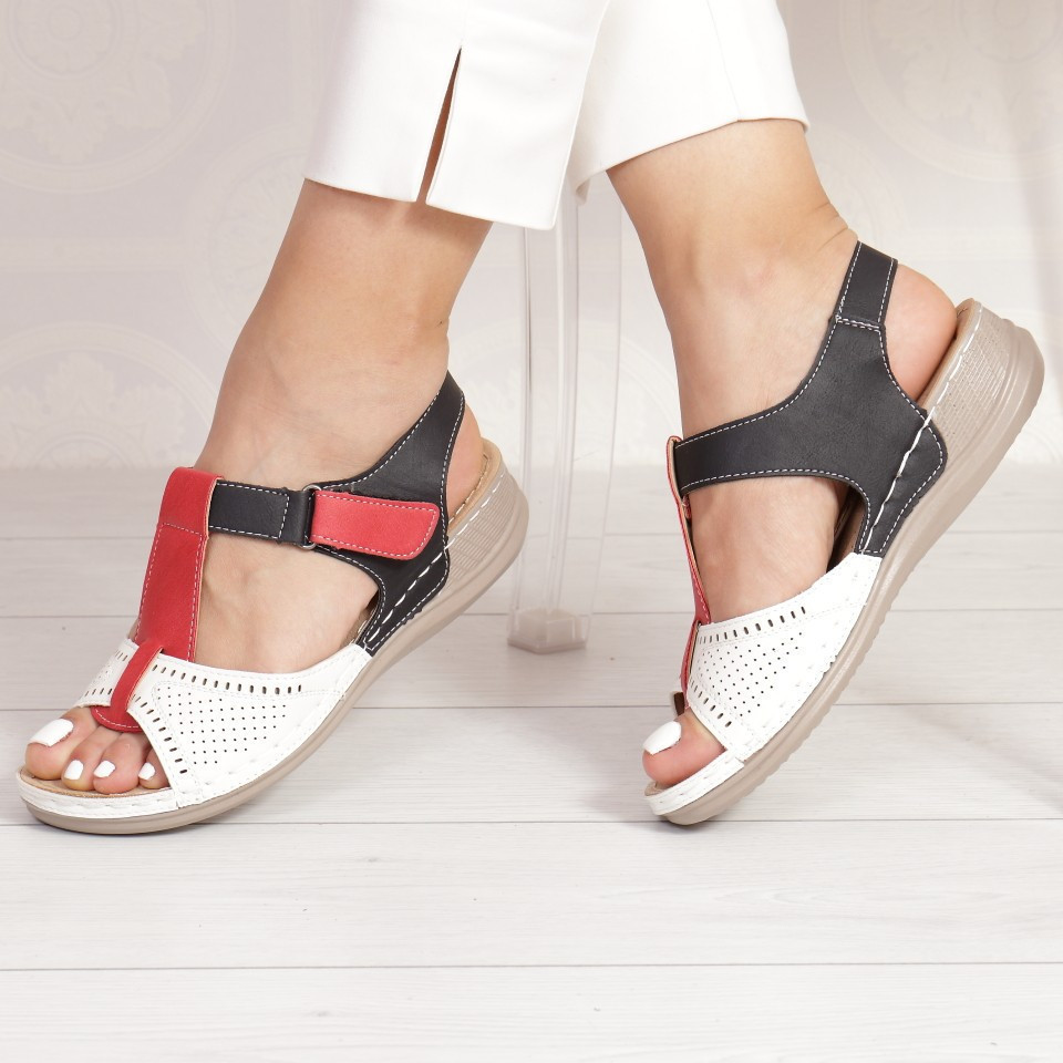 Sandale elisabeta white