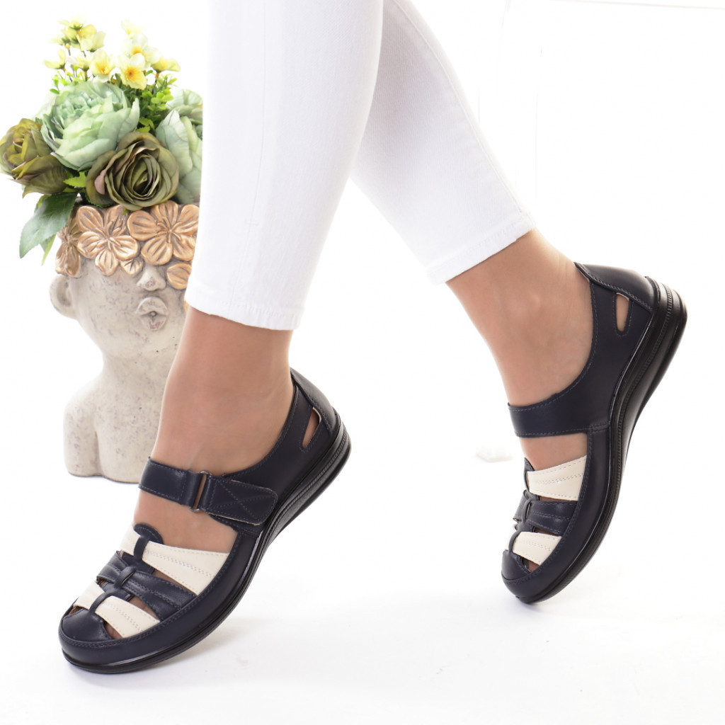 Pantofi bleumarin piele ecologica florena