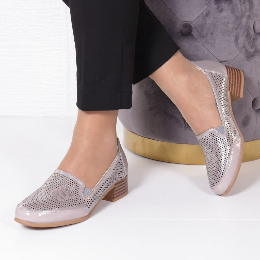Pantofi dragomira silver