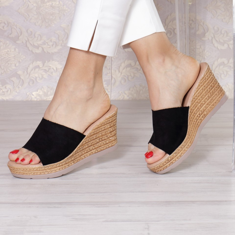Papuci caron black