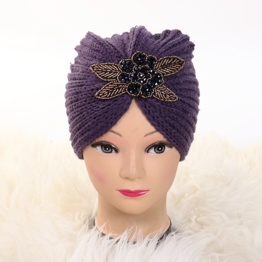 Turban cu model mov Deli