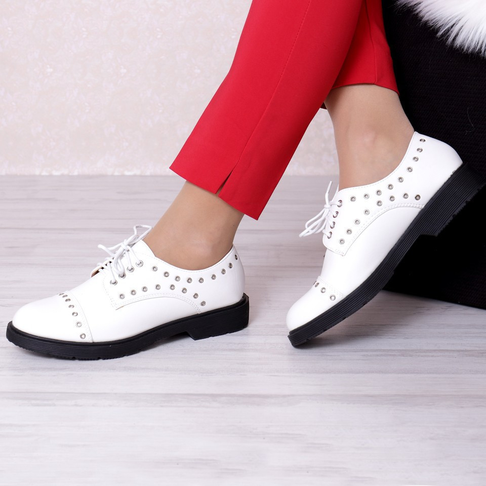 Pantofi electra white