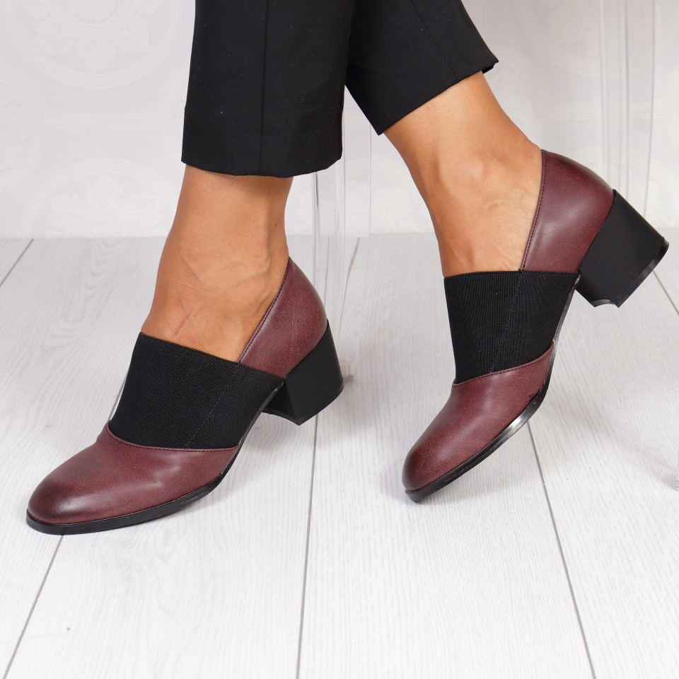 Pantofi esmeralda bordo