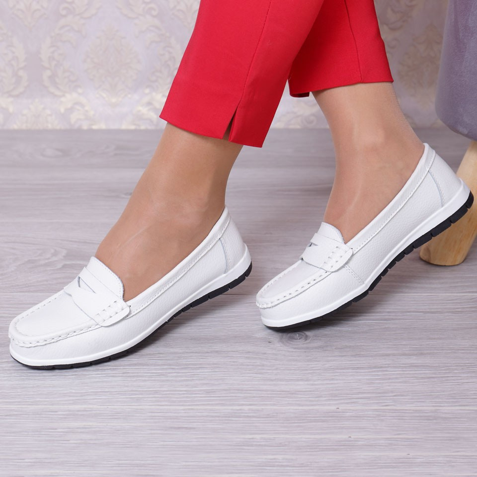 Pantofi piele montana white