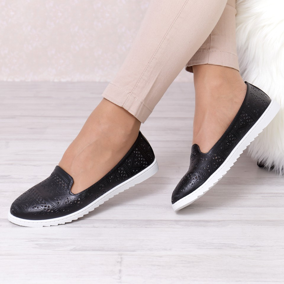 Pantofi casual dama bera black
