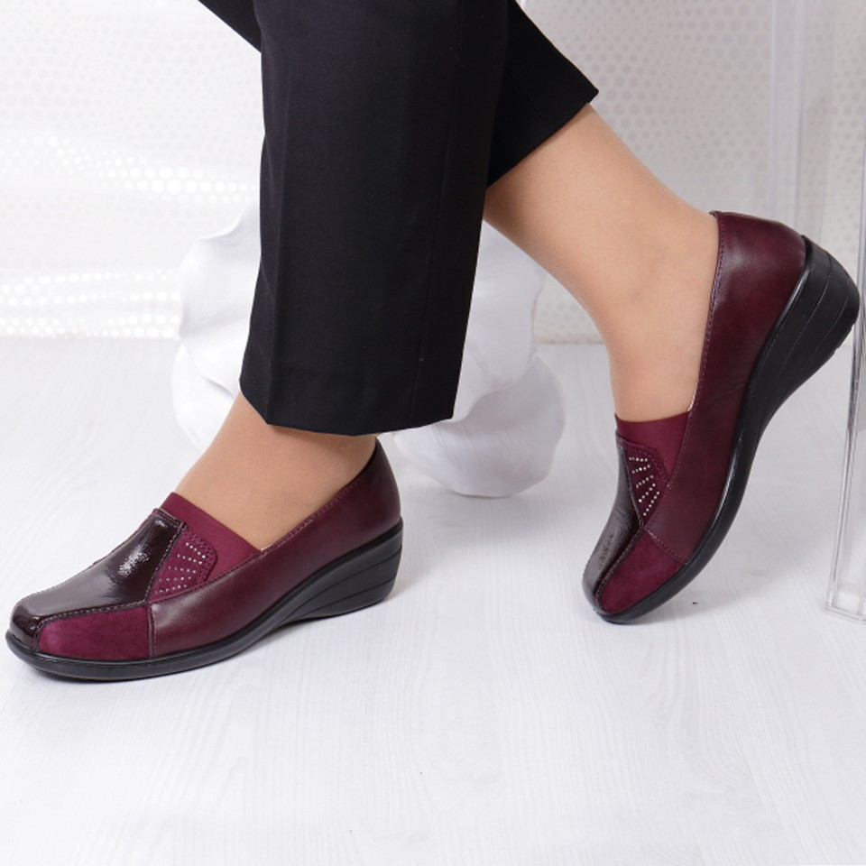 Pantofi dumitra bordo