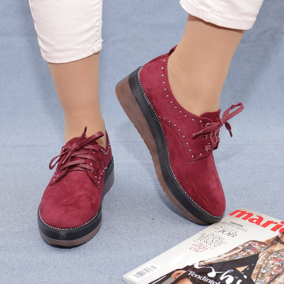 Pantofi letty bordo