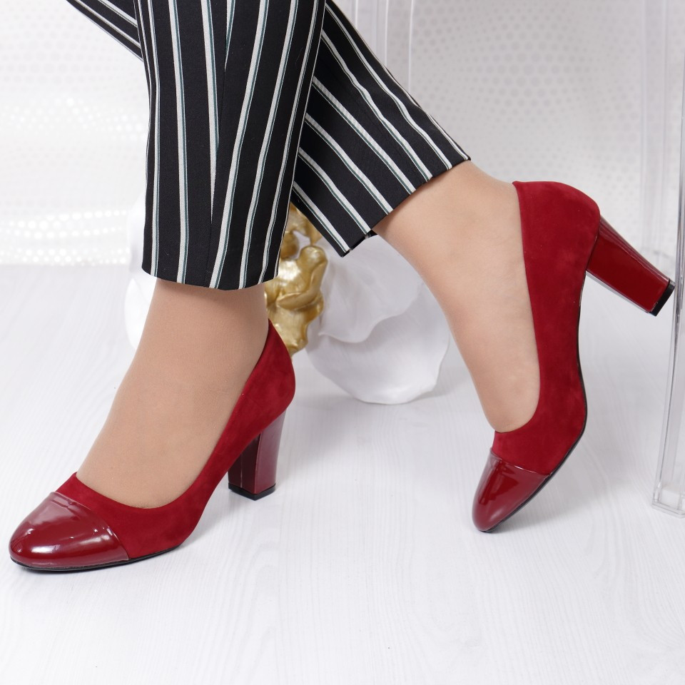 Pantofi nicoleta bordo