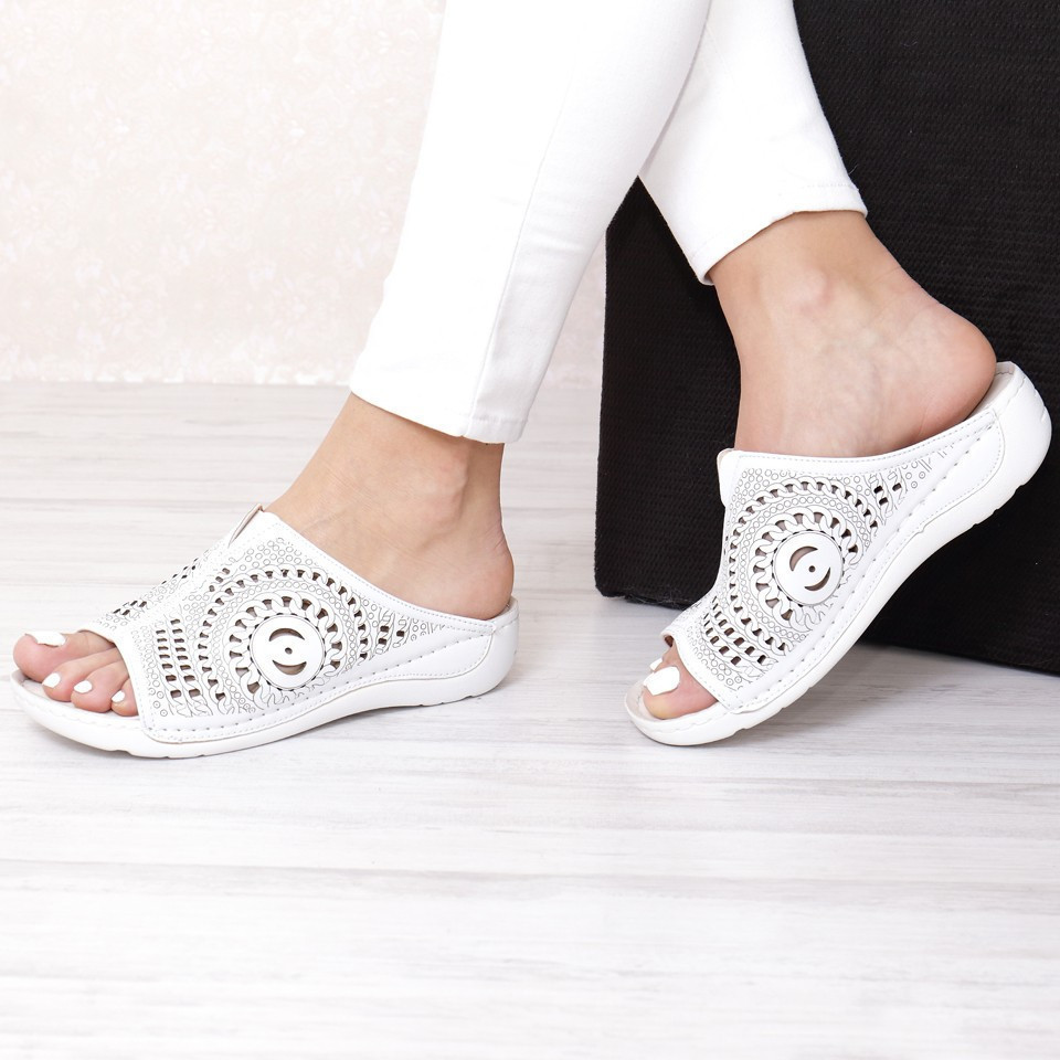 Papuci bruna white
